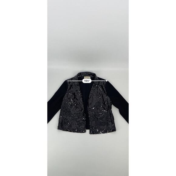 Savanna Jane Black Sequined Jacket (B48#4) - Picture 5 of 10